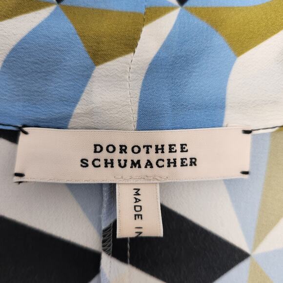 Dorothee Schumacher‎ Graphic Volumes Printed Midi Dress 2 Cocktail Wedding Party - Picture 4 of 10